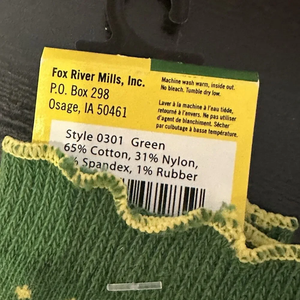 Infant Girls NWT‎ John Deere Tractor Socks Gift 6-12 Months Sunflower Green